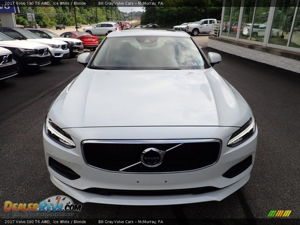 2017 Volvo S90 T6 AWD Ice White / Blonde Photo #8