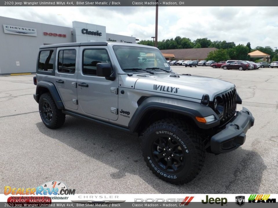 2020 Jeep Wrangler Unlimited Willys 4x4 Billet Silver Metallic / Black Photo #1