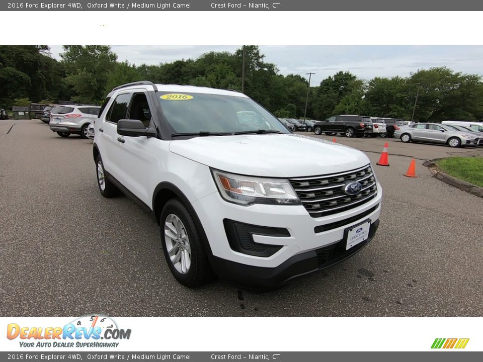 2016 Ford Explorer 4WD Oxford White / Medium Light Camel Photo #1