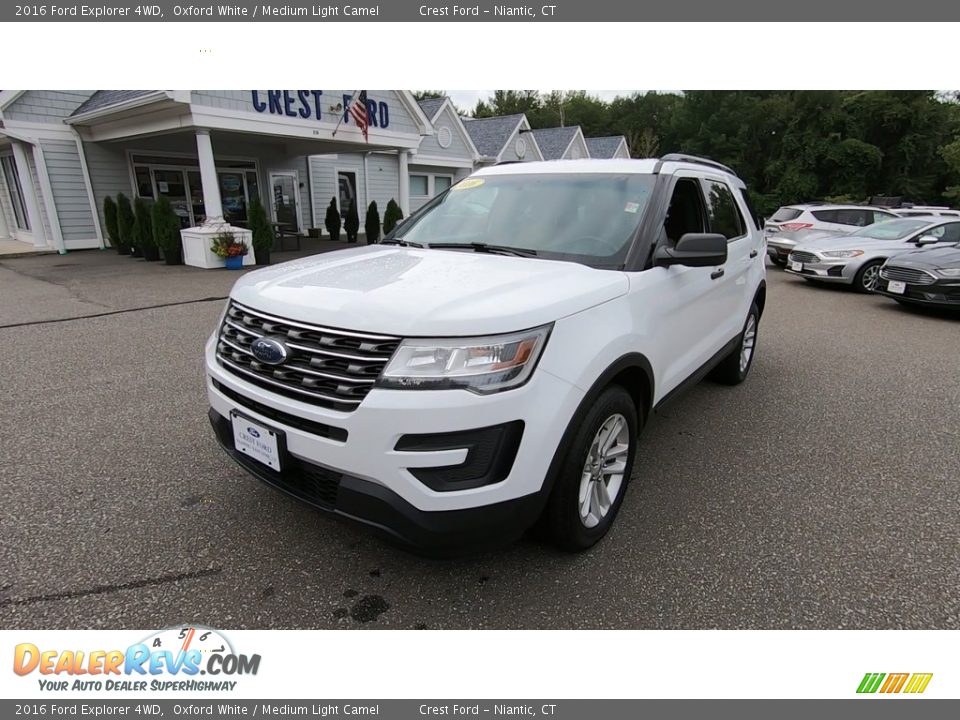 2016 Ford Explorer 4WD Oxford White / Medium Light Camel Photo #3