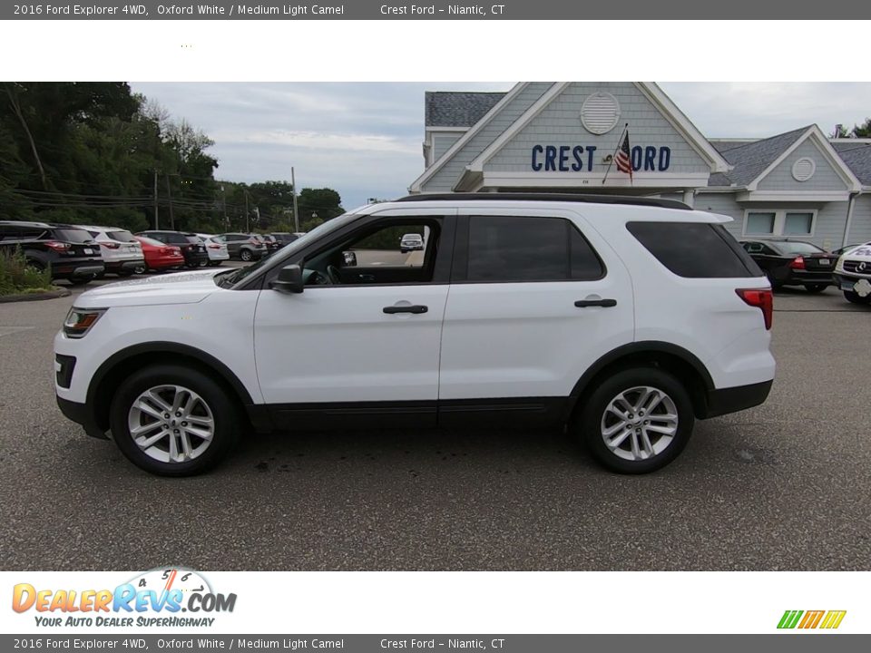 2016 Ford Explorer 4WD Oxford White / Medium Light Camel Photo #4