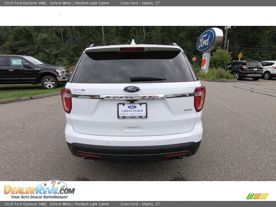 2016 Ford Explorer 4WD Oxford White / Medium Light Camel Photo #6