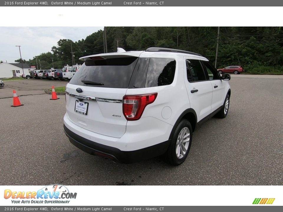 2016 Ford Explorer 4WD Oxford White / Medium Light Camel Photo #7