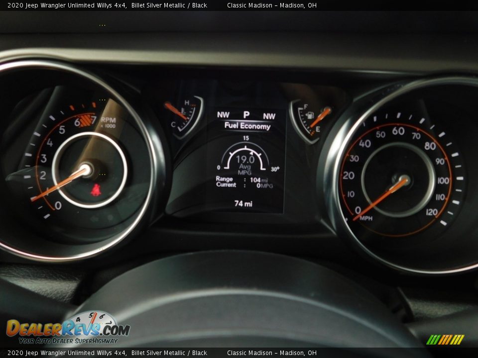 2020 Jeep Wrangler Unlimited Willys 4x4 Gauges Photo #12
