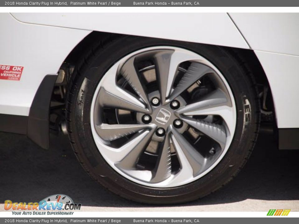 2018 Honda Clarity Plug In Hybrid Platinum White Pearl / Beige Photo #36
