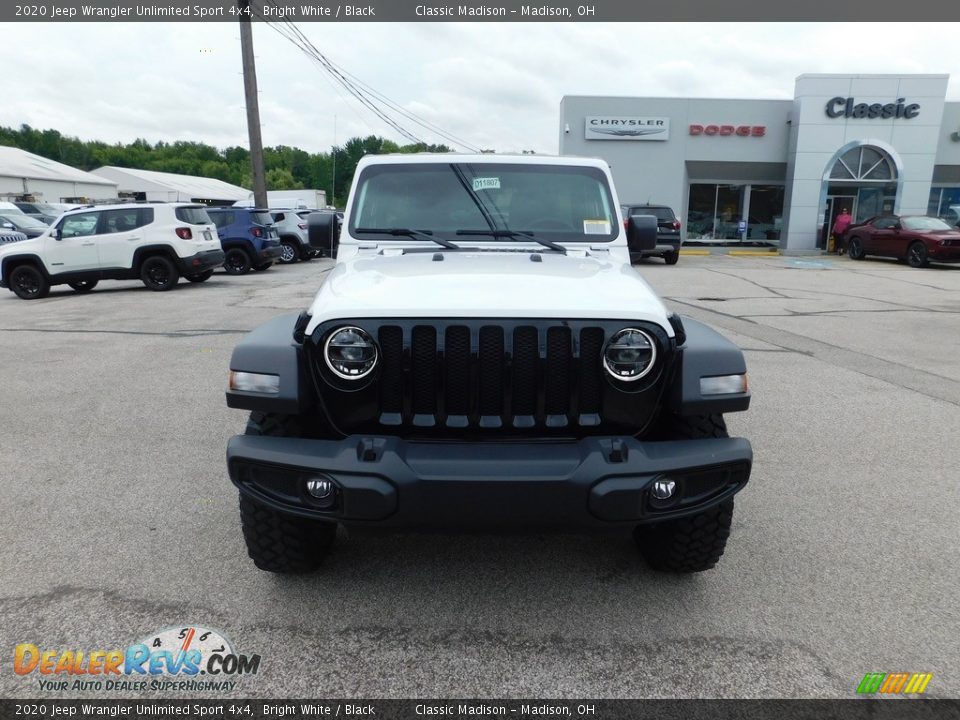 2020 Jeep Wrangler Unlimited Sport 4x4 Bright White / Black Photo #3
