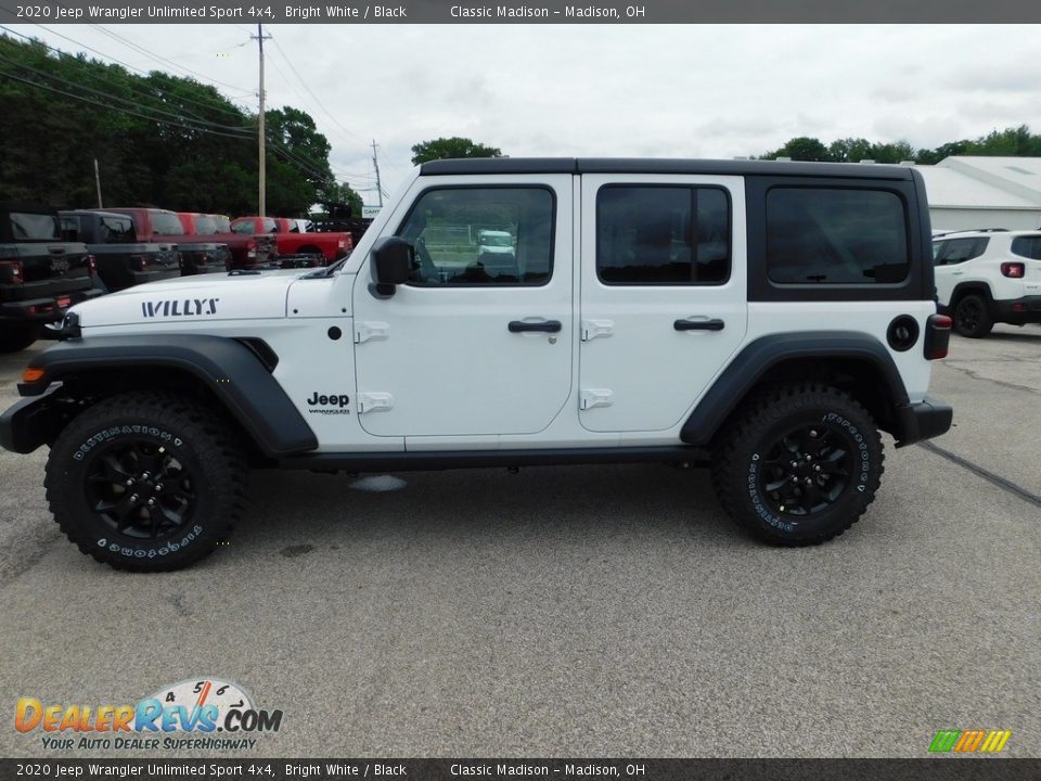 2020 Jeep Wrangler Unlimited Sport 4x4 Bright White / Black Photo #4