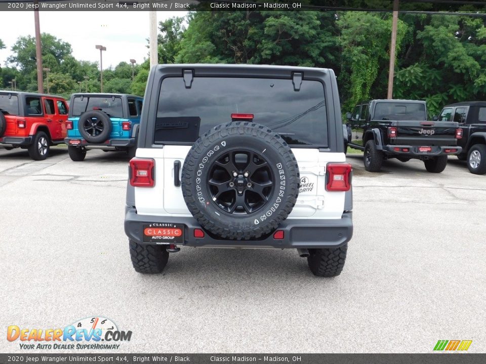 2020 Jeep Wrangler Unlimited Sport 4x4 Bright White / Black Photo #6