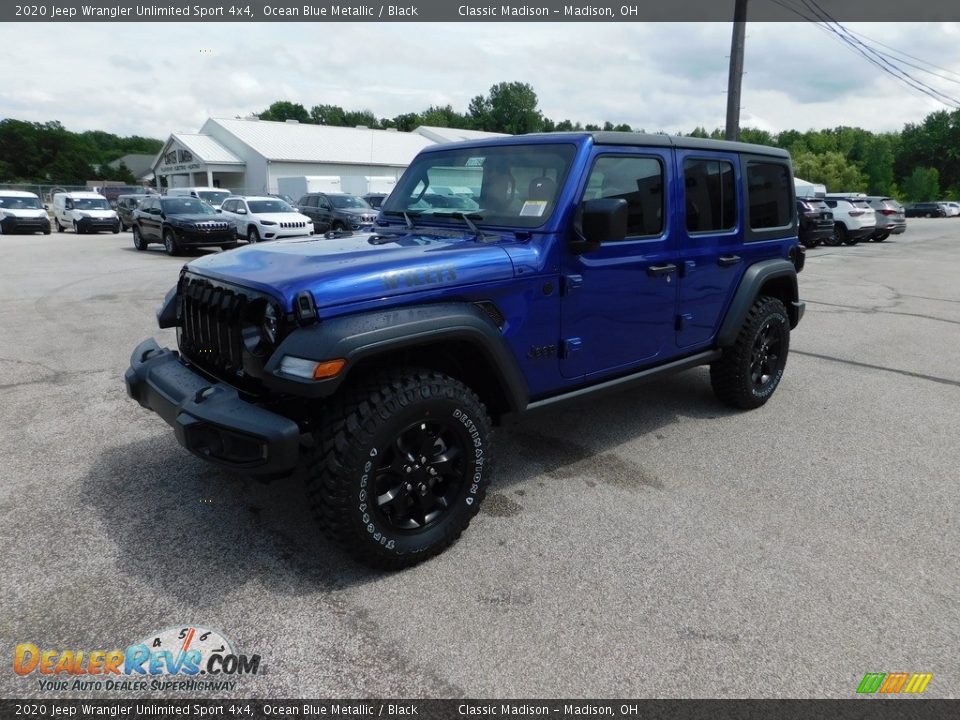 2020 Jeep Wrangler Unlimited Sport 4x4 Ocean Blue Metallic / Black Photo #2