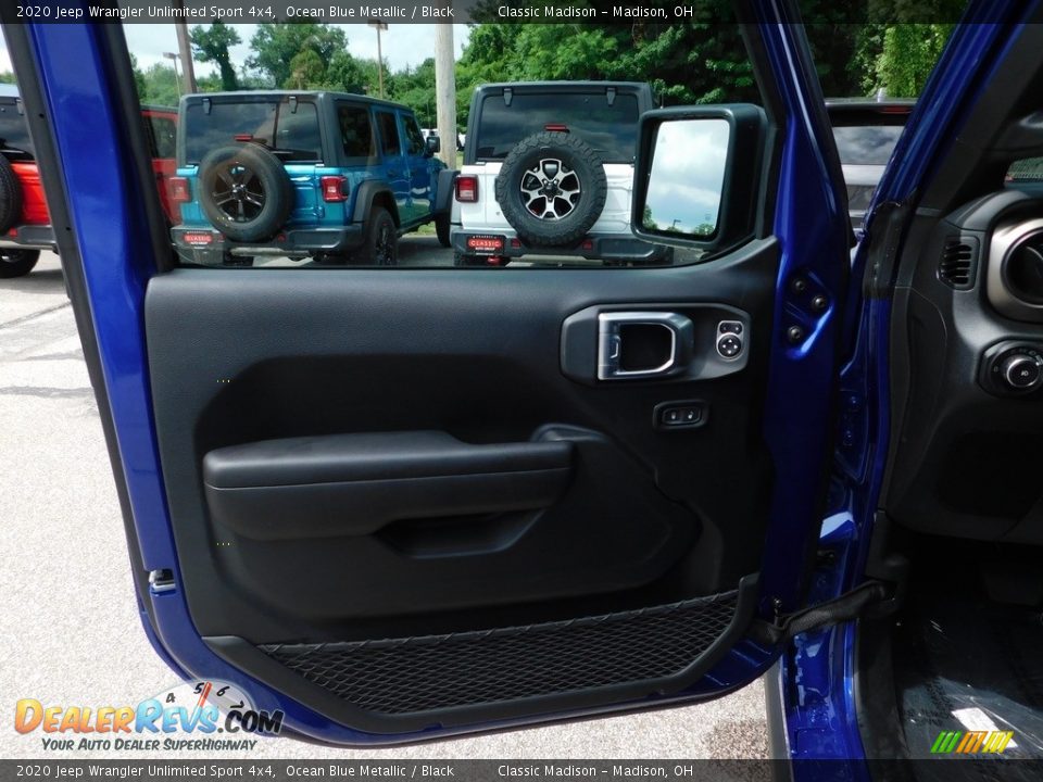 2020 Jeep Wrangler Unlimited Sport 4x4 Ocean Blue Metallic / Black Photo #8