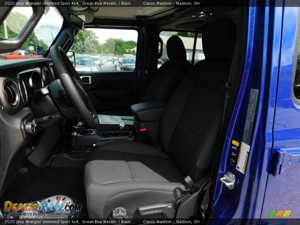 2020 Jeep Wrangler Unlimited Sport 4x4 Ocean Blue Metallic / Black Photo #9