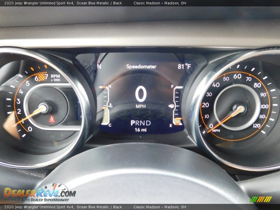 2020 Jeep Wrangler Unlimited Sport 4x4 Ocean Blue Metallic / Black Photo #12