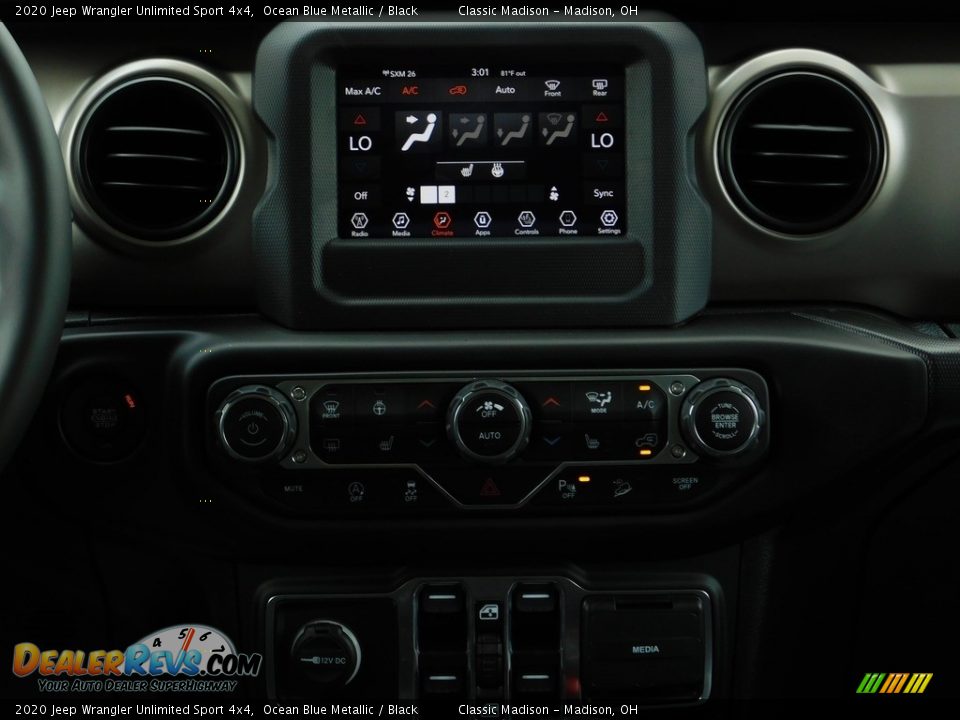 2020 Jeep Wrangler Unlimited Sport 4x4 Ocean Blue Metallic / Black Photo #13