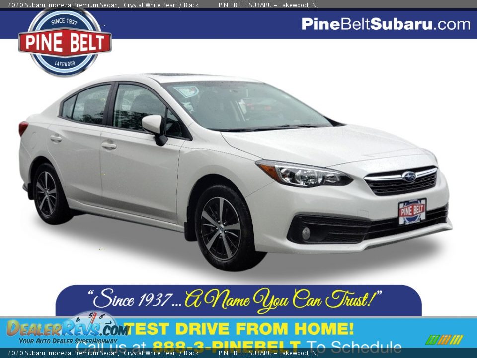 2020 Subaru Impreza Premium Sedan Crystal White Pearl / Black Photo #1