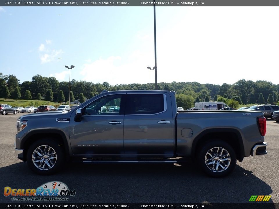 2020 GMC Sierra 1500 SLT Crew Cab 4WD Satin Steel Metallic / Jet Black Photo #8