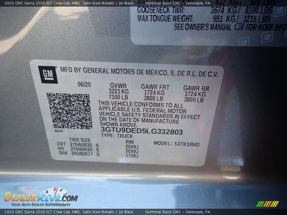 2020 GMC Sierra 1500 SLT Crew Cab 4WD Satin Steel Metallic / Jet Black Photo #10