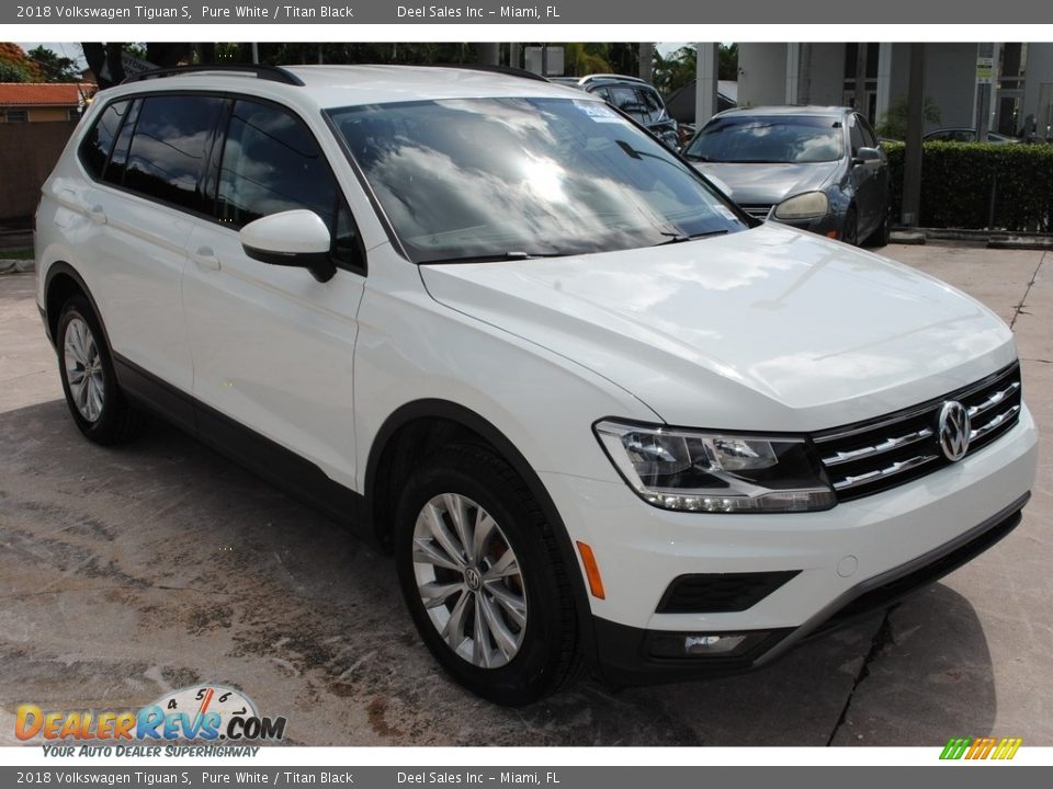 Pure White 2018 Volkswagen Tiguan S Photo #2