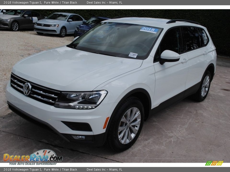 2018 Volkswagen Tiguan S Pure White / Titan Black Photo #4