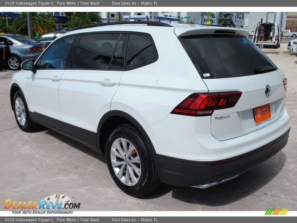 2018 Volkswagen Tiguan S Pure White / Titan Black Photo #6