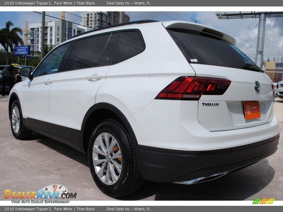 2018 Volkswagen Tiguan S Pure White / Titan Black Photo #7