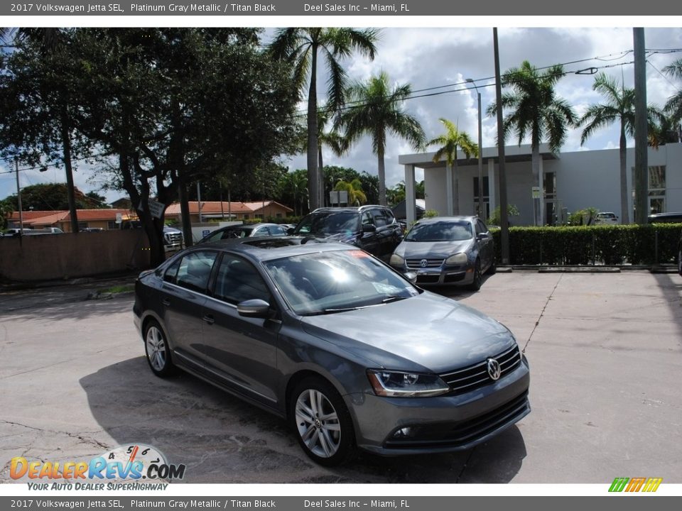 2017 Volkswagen Jetta SEL Platinum Gray Metallic / Titan Black Photo #1