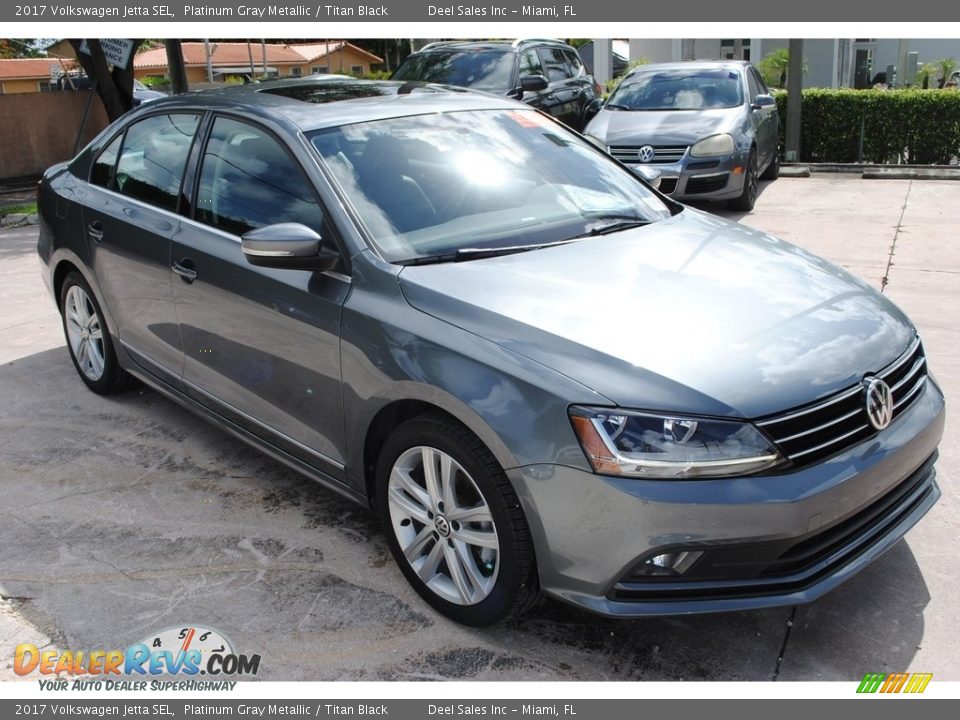 2017 Volkswagen Jetta SEL Platinum Gray Metallic / Titan Black Photo #2