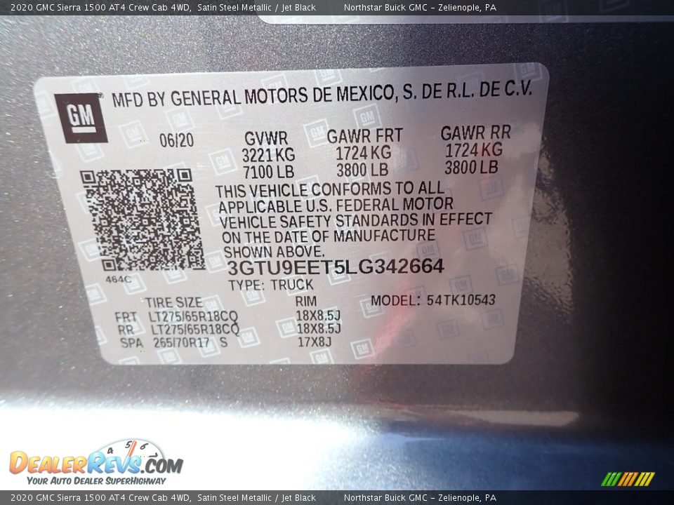 2020 GMC Sierra 1500 AT4 Crew Cab 4WD Satin Steel Metallic / Jet Black Photo #11