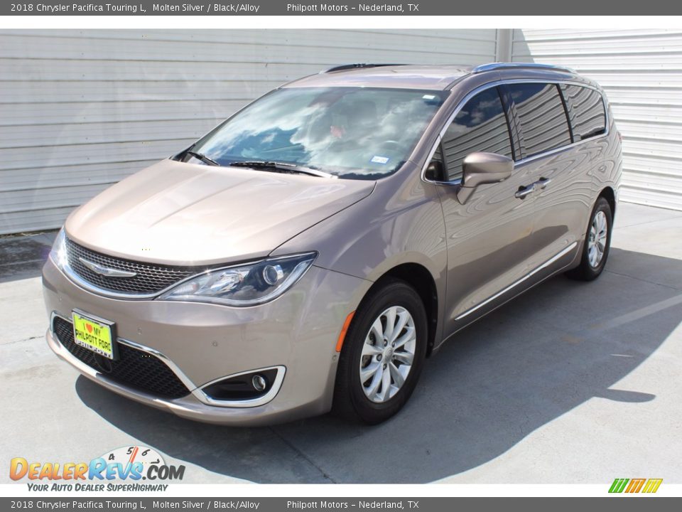 2018 Chrysler Pacifica Touring L Molten Silver / Black/Alloy Photo #4