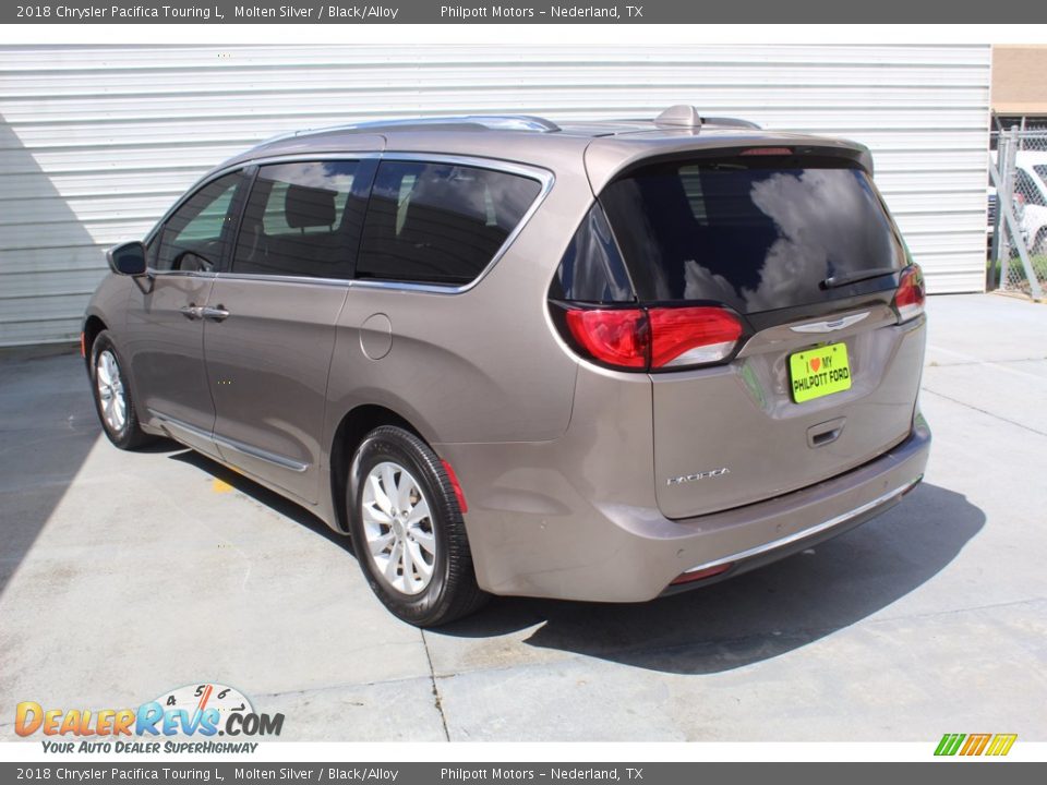 2018 Chrysler Pacifica Touring L Molten Silver / Black/Alloy Photo #8
