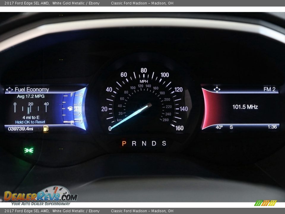 2017 Ford Edge SEL AWD White Gold Metallic / Ebony Photo #8