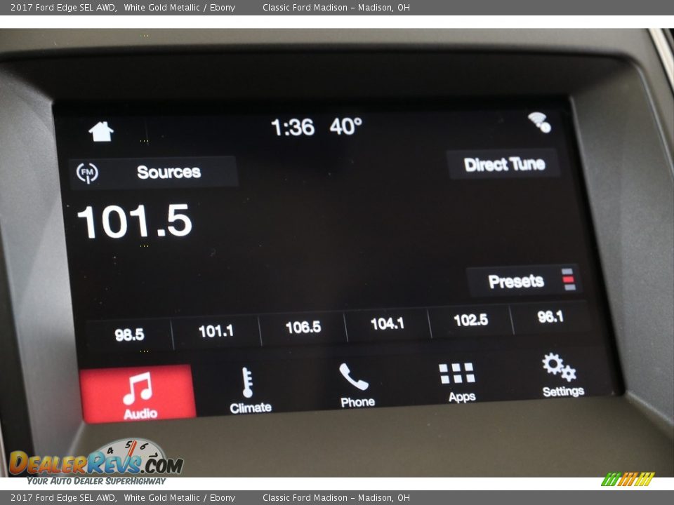 2017 Ford Edge SEL AWD White Gold Metallic / Ebony Photo #10