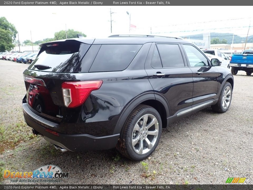 2020 Ford Explorer Platinum 4WD Agate Black Metallic / Ebony Photo #2