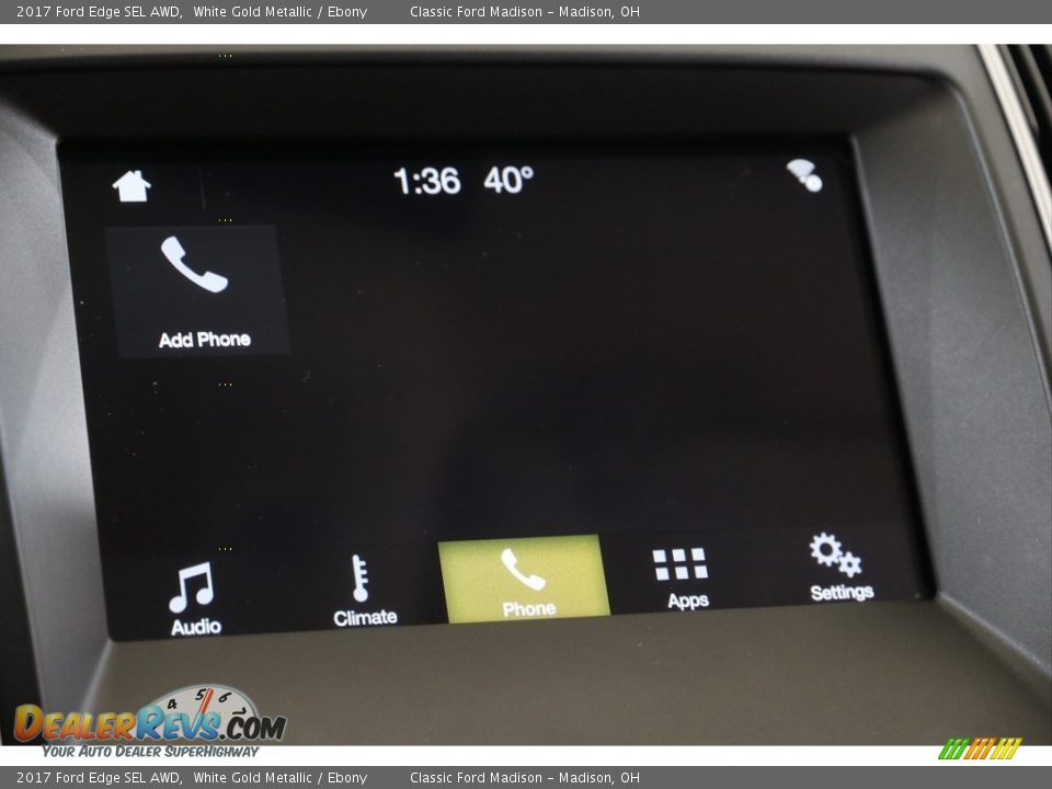 2017 Ford Edge SEL AWD White Gold Metallic / Ebony Photo #12