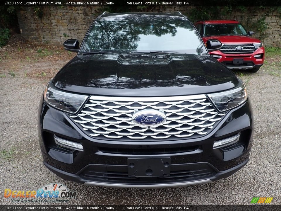 2020 Ford Explorer Platinum 4WD Agate Black Metallic / Ebony Photo #4
