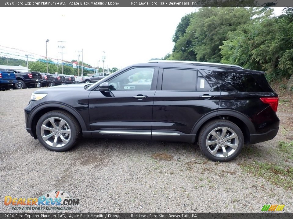 2020 Ford Explorer Platinum 4WD Agate Black Metallic / Ebony Photo #6