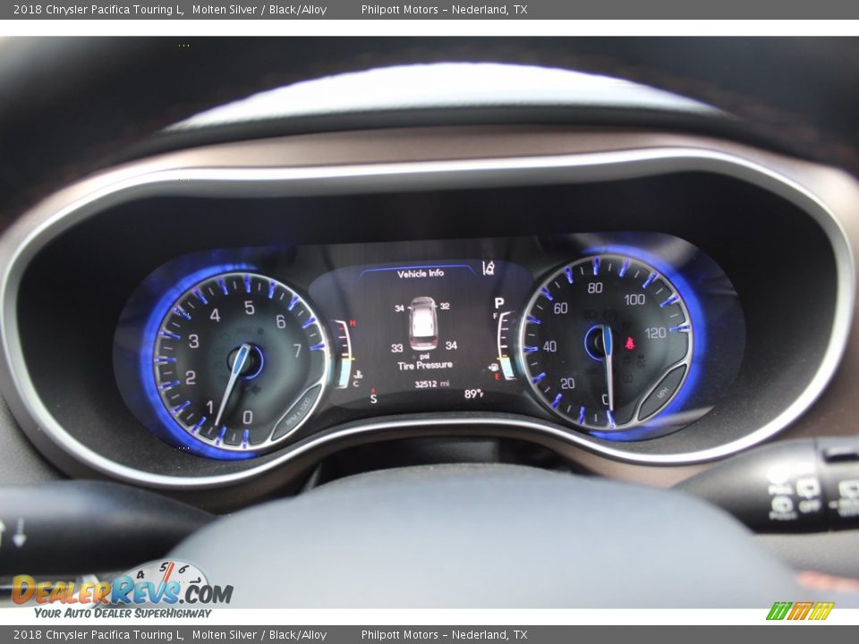 2018 Chrysler Pacifica Touring L Molten Silver / Black/Alloy Photo #18