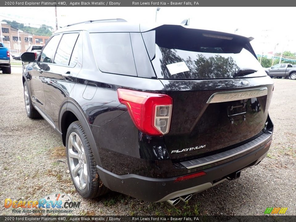 2020 Ford Explorer Platinum 4WD Agate Black Metallic / Ebony Photo #7