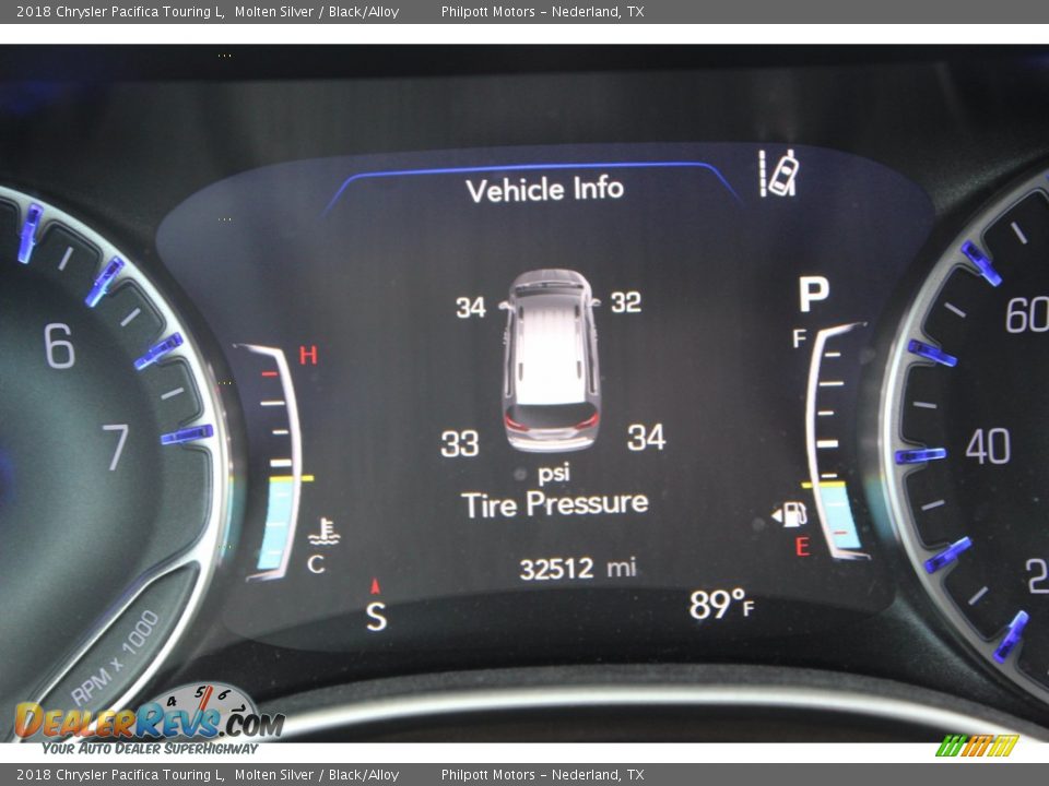 2018 Chrysler Pacifica Touring L Molten Silver / Black/Alloy Photo #19