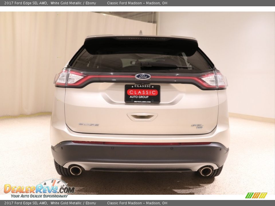 2017 Ford Edge SEL AWD White Gold Metallic / Ebony Photo #19