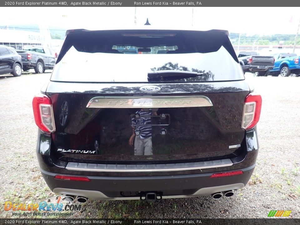 2020 Ford Explorer Platinum 4WD Agate Black Metallic / Ebony Photo #8