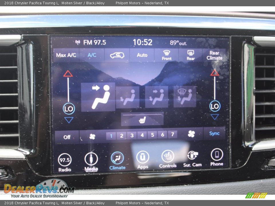 2018 Chrysler Pacifica Touring L Molten Silver / Black/Alloy Photo #20