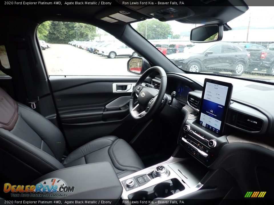 2020 Ford Explorer Platinum 4WD Agate Black Metallic / Ebony Photo #12
