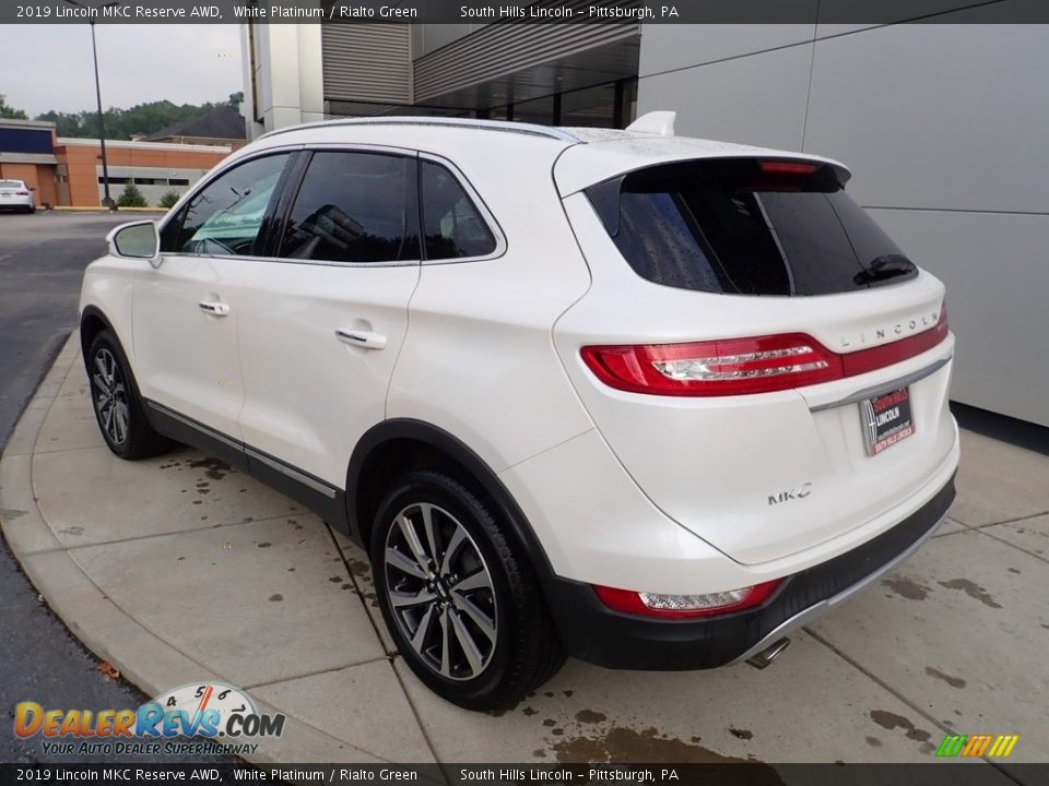 2019 Lincoln MKC Reserve AWD White Platinum / Rialto Green Photo #3