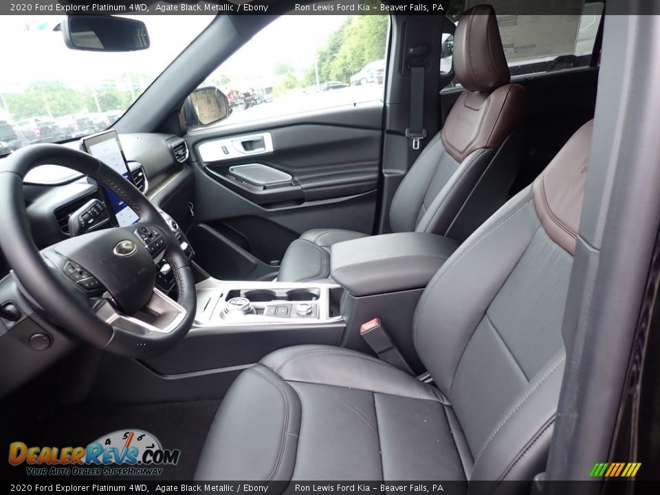 2020 Ford Explorer Platinum 4WD Agate Black Metallic / Ebony Photo #14