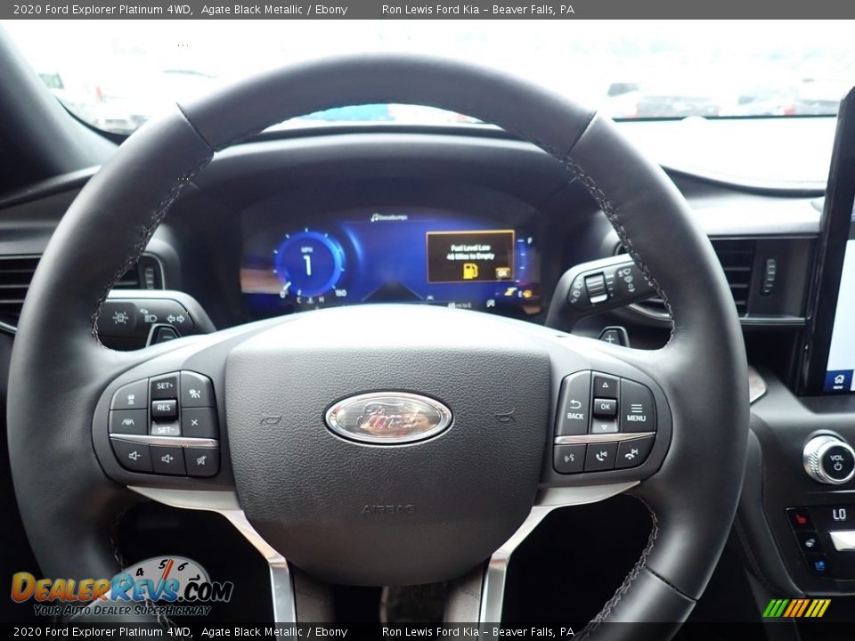 2020 Ford Explorer Platinum 4WD Agate Black Metallic / Ebony Photo #20