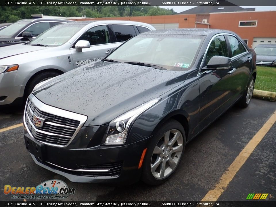 2015 Cadillac ATS 2.0T Luxury AWD Sedan Phantom Gray Metallic / Jet Black/Jet Black Photo #1