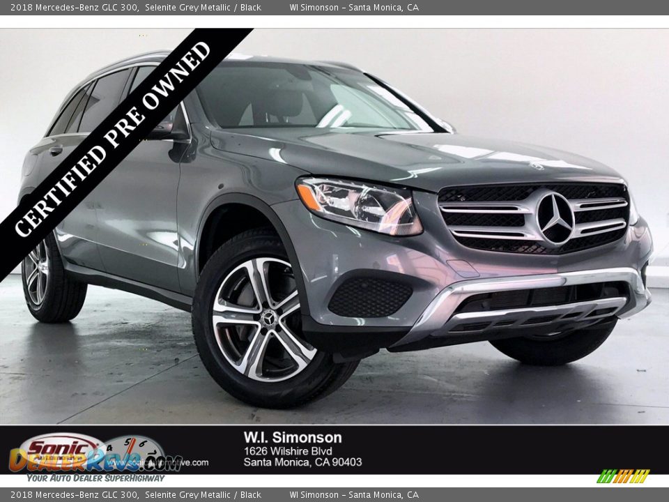 2018 Mercedes-Benz GLC 300 Selenite Grey Metallic / Black Photo #1