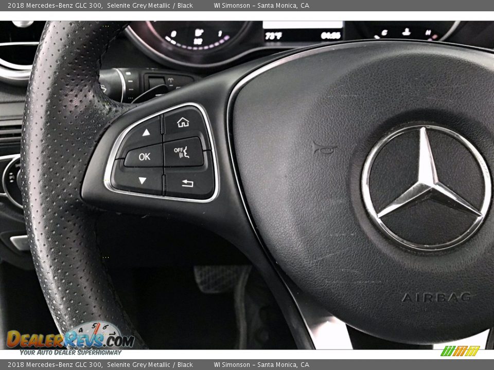 2018 Mercedes-Benz GLC 300 Selenite Grey Metallic / Black Photo #18