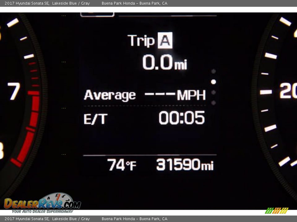 2017 Hyundai Sonata SE Lakeside Blue / Gray Photo #6