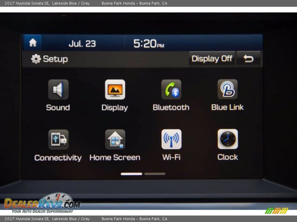 2017 Hyundai Sonata SE Lakeside Blue / Gray Photo #26